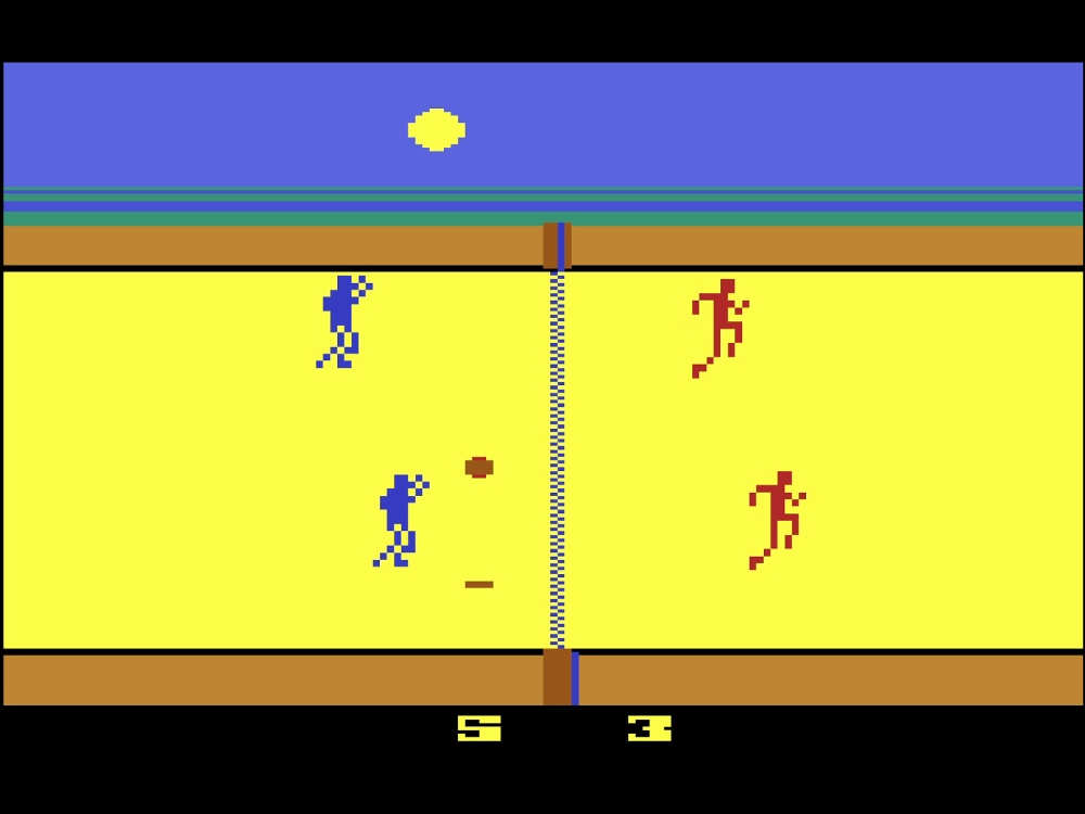 Gameplay of Realsports Volleyball for Atari 2600